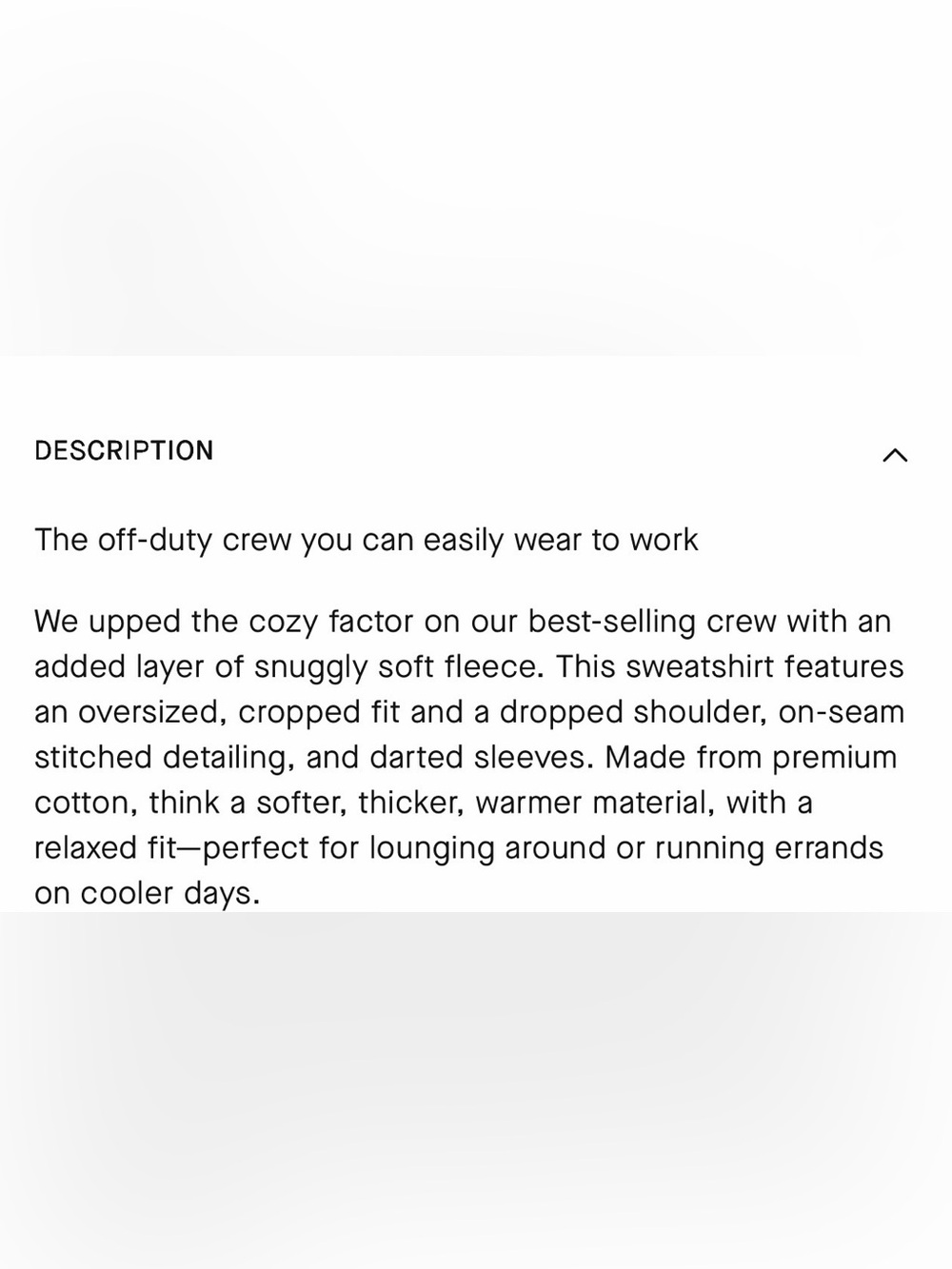 Everlane Women’s Luxe Fleece Sweatshirt - Picture 4 of 5